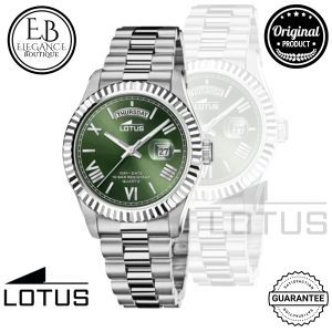 MONTRE LOTUS 18854/3 VERT, BRACELET EN ACIER INOXYDABLE