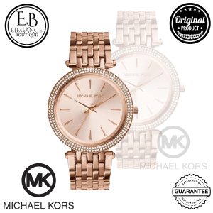 Michael Kors Montre pour femme Pyper, mouvement à trois aiguilles, boîtier en alliage doré de 38 mm avec bracelet en alliage