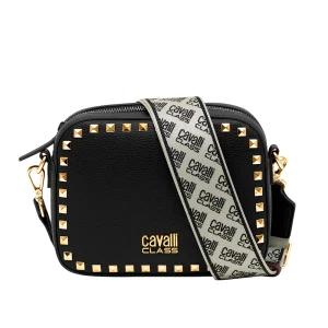 Cavalli Class ANCONA Black Small Square Crossbody Bag