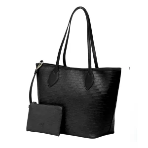 Cavalli Class Ravenna Black Everyday Soft Large Shopper Tote Bag