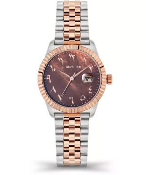 CERRUTI WOMEN’S QUARTZ WATCH, BROWN DIAL